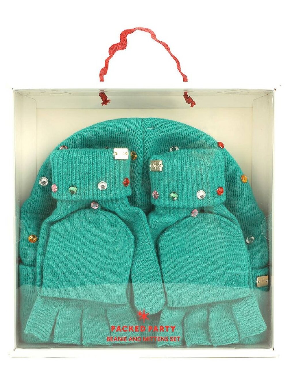 Decked in Emerald Beanie and Mittens Set